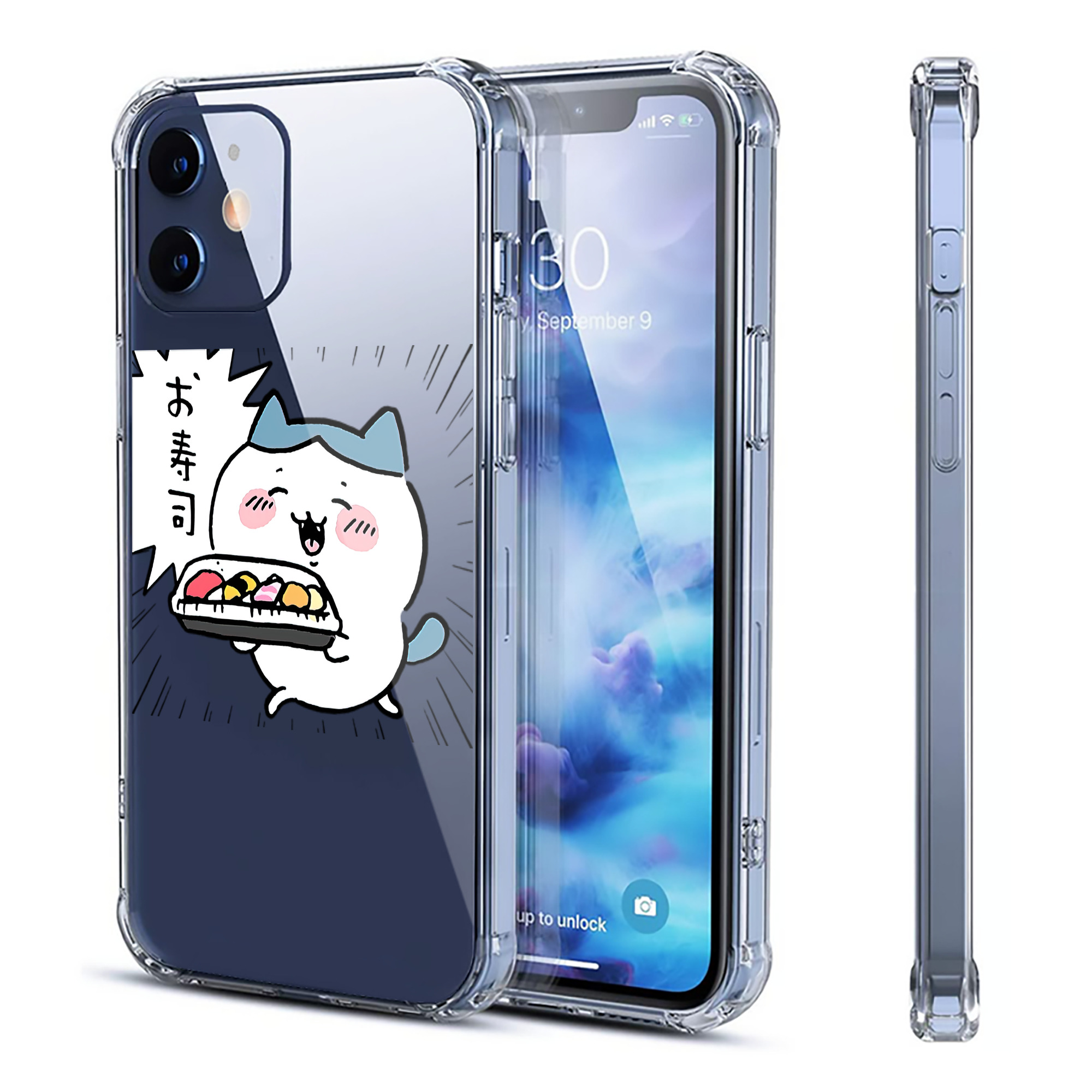 （画像用） ちいかわ ハチワレ Chii-kawa hachiware 【iPhone 12シリーズ対応】透明スマホケース（クリアソフトケース）